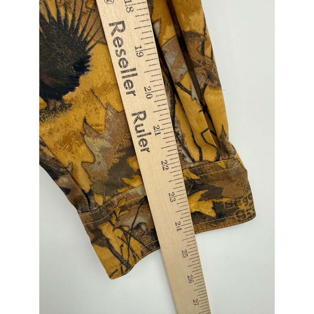 Columbia Shirt Mens Large Yellow Bird Camo PHG Performance Hunting Gear Cotton - Picture 6 of 9